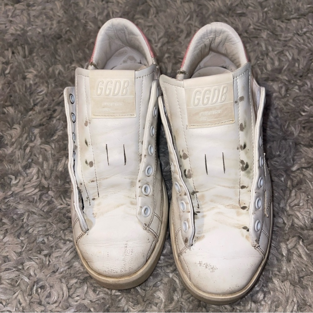 Authentic Golden Goose Pure -Star Sneakers 37 Women Pink/White - Picture 3 of 14